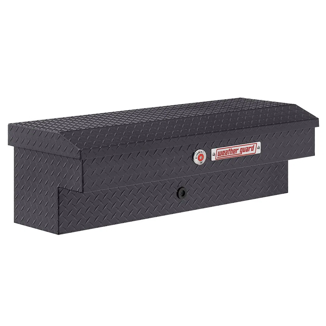 184-6-04 – WEATHERGUARD Tool Box, Side Mount Single Lid Powder Coated Gunmetal Gray Aluminum 41 Inch Length x 17 Inch...